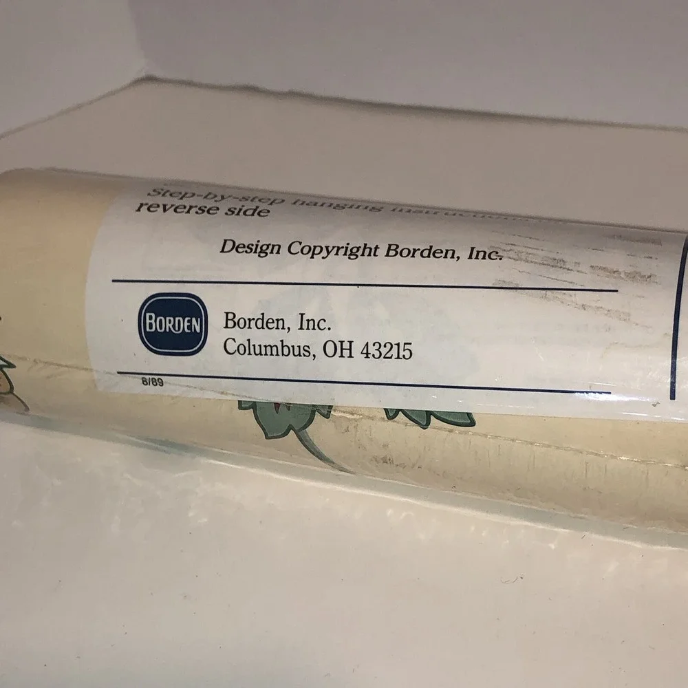 Borden Home Wallpaper Vinyl Coated Floral Double Roll WC158 Cottagecore Farm